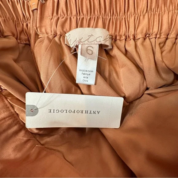 Anthropologie Hutch Wrap Tiered Pleated Tie Wrap Midi Skirt | 6 - Picture 8 of 9